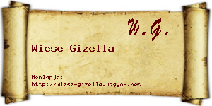 Wiese Gizella névjegykártya