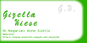 gizella wiese business card